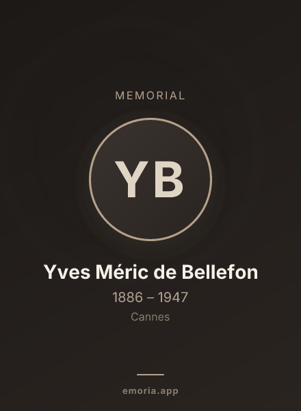 Memorial portrait of Yves Méric de Bellefon