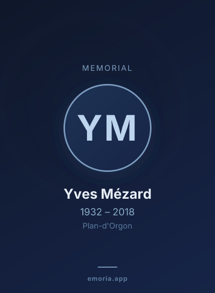 Memorial portrait of Yves Mézard
