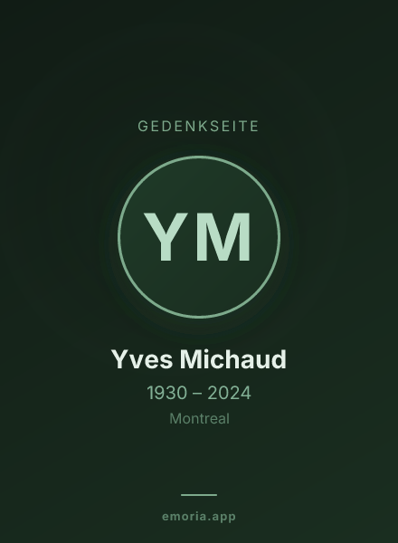 Gedenkportrait von Yves Michaud