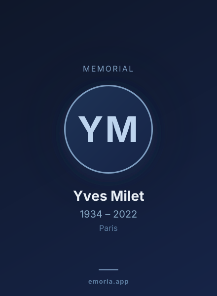 Memorial portrait of Yves Milet