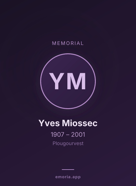 Memorial portrait of Yves Miossec