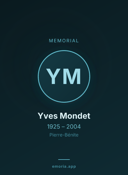 Memorial portrait of Yves Mondet