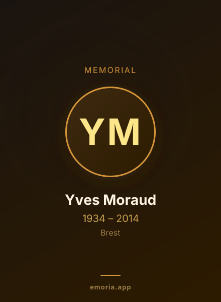 Memorial portrait of Yves Moraud