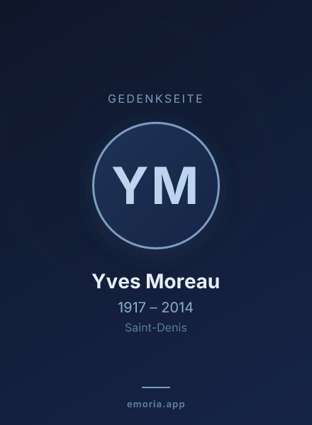 Gedenkportrait von Yves Moreau