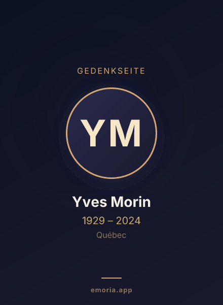 Gedenkportrait von Yves Morin