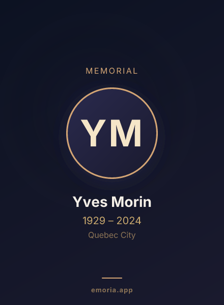 Memorial portrait of Yves Morin