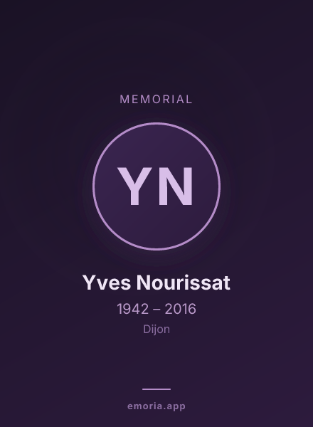 Memorial portrait of Yves Nourissat