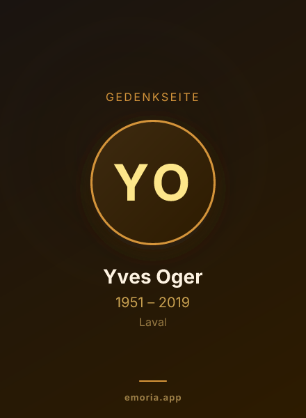 Gedenkportrait von Yves Oger