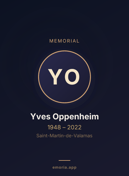 Memorial portrait of Yves Oppenheim