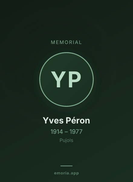 Memorial portrait of Yves Péron
