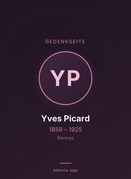 Gedenkportrait von Yves Picard
