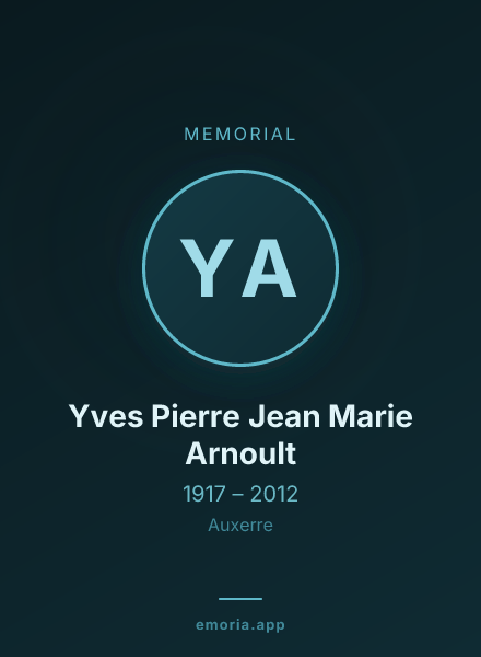 Memorial portrait of Yves Pierre Jean Marie Arnoult