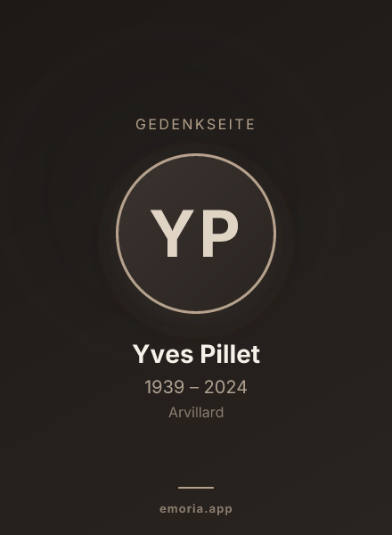 Gedenkportrait von Yves Pillet