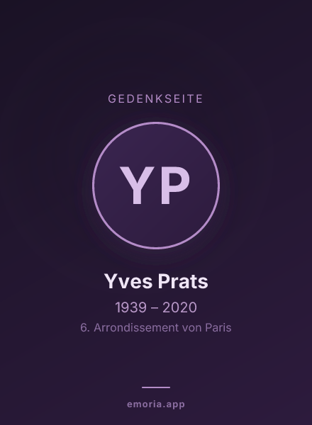Gedenkportrait von Yves Prats