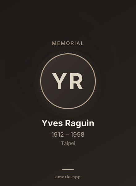 Memorial portrait of Yves Raguin