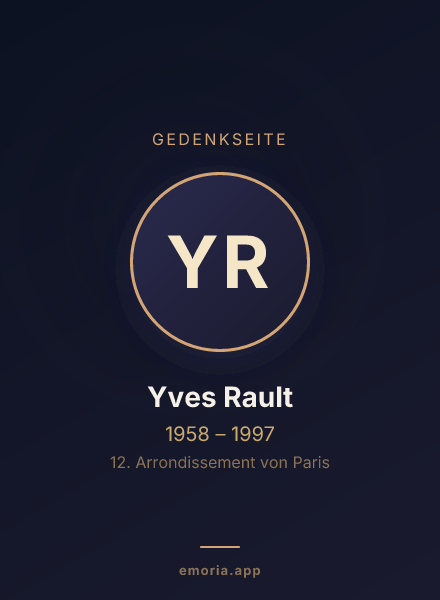Gedenkportrait von Yves Rault