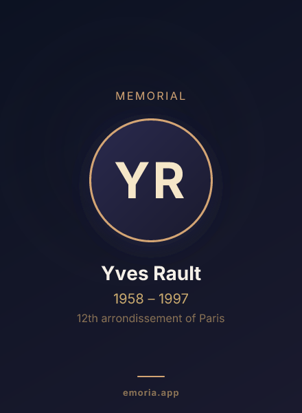 Memorial portrait of Yves Rault