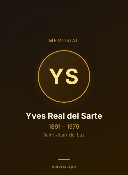 Memorial portrait of Yves Real del Sarte
