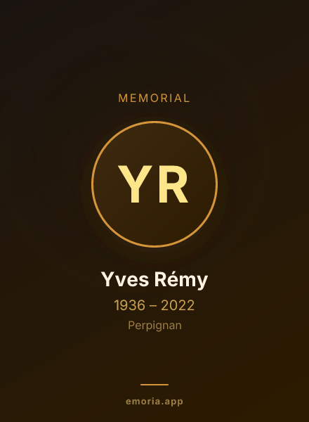 Memorial portrait of Yves Rémy