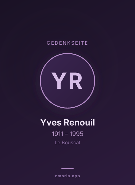 Gedenkportrait von Yves Renouil