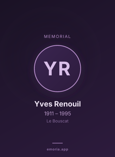 Memorial portrait of Yves Renouil
