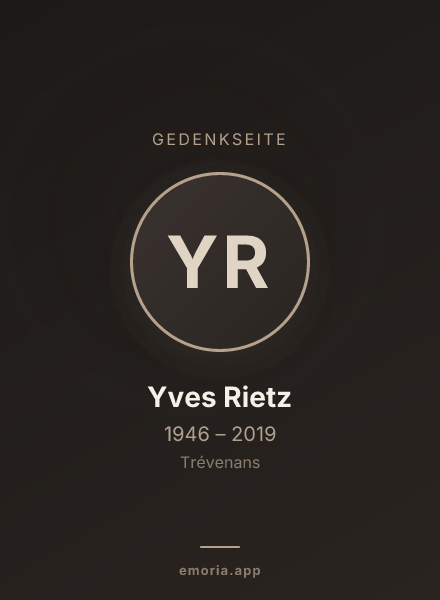 Gedenkportrait von Yves Rietz