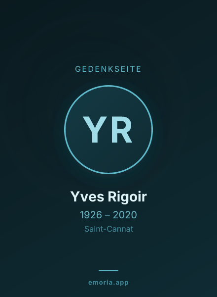Gedenkportrait von Yves Rigoir