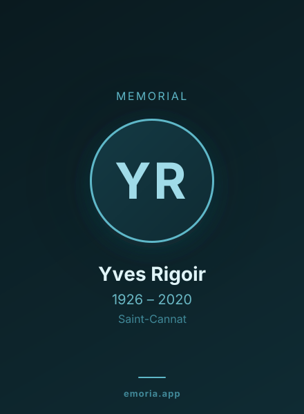 Memorial portrait of Yves Rigoir