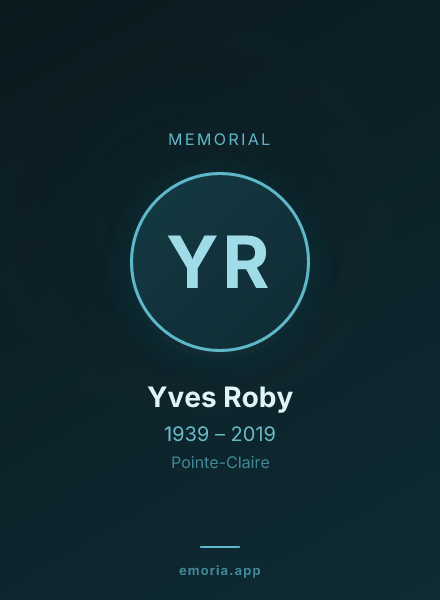 Memorial portrait of Yves Roby