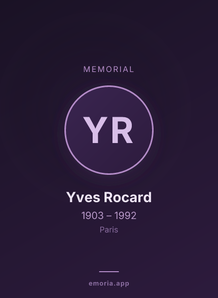Memorial portrait of Yves Rocard