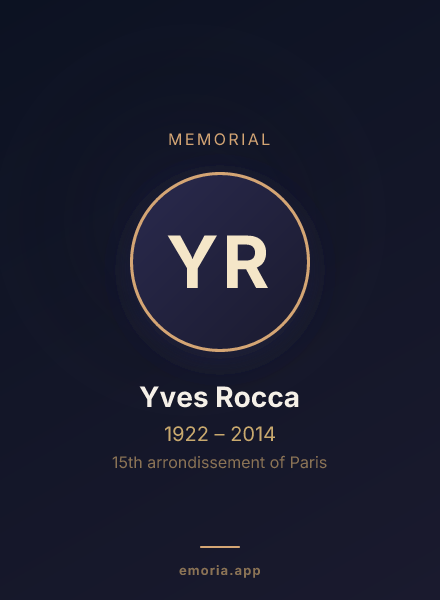 Memorial portrait of Yves Rocca