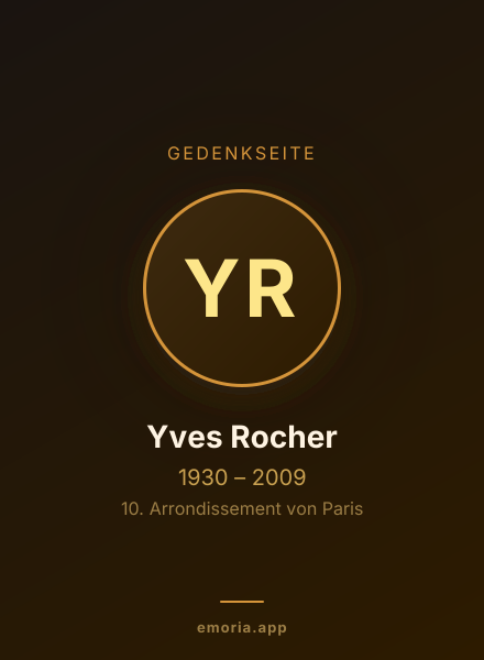 Gedenkportrait von Yves Rocher