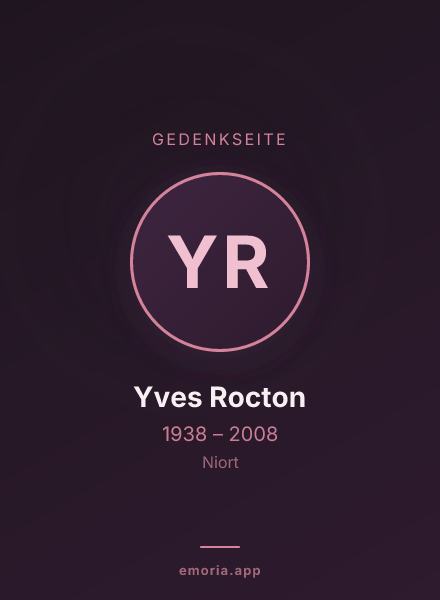 Gedenkportrait von Yves Rocton