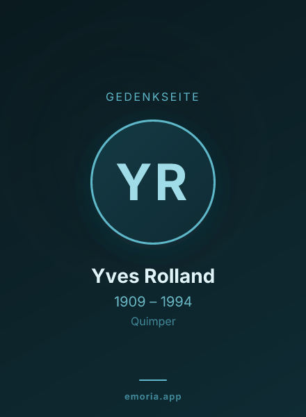 Gedenkportrait von Yves Rolland