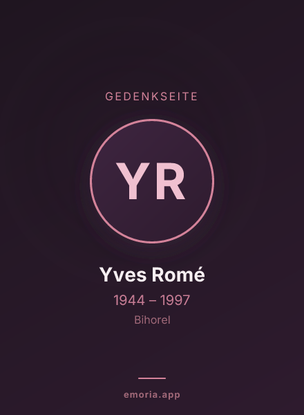 Gedenkportrait von Yves Romé