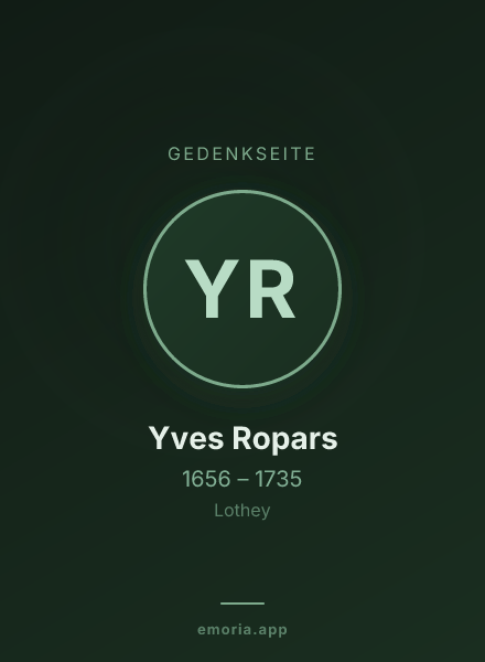 Gedenkportrait von Yves Ropars