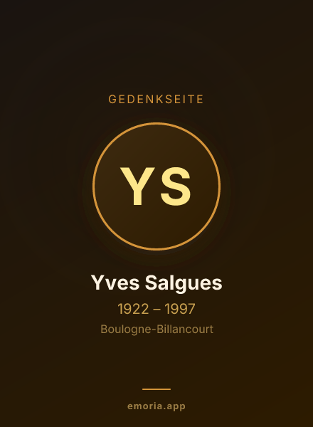 Gedenkportrait von Yves Salgues