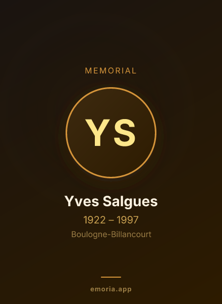 Memorial portrait of Yves Salgues