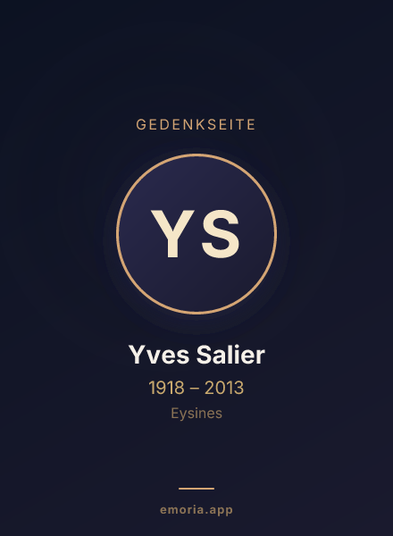 Gedenkportrait von Yves Salier