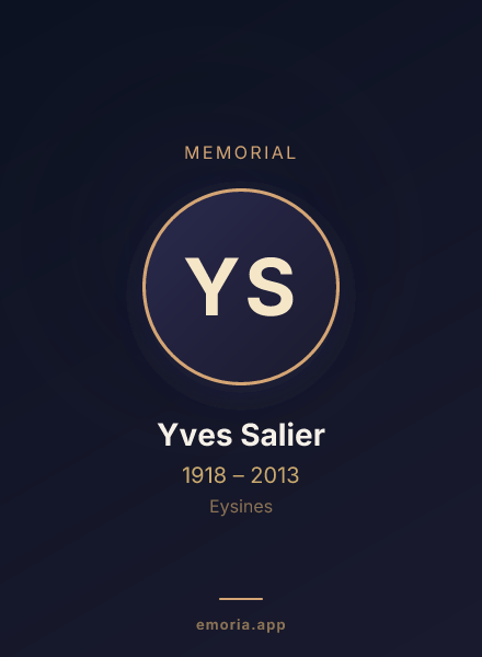 Memorial portrait of Yves Salier