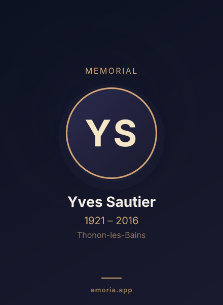 Memorial portrait of Yves Sautier