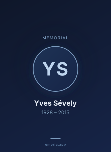 Memorial portrait of Yves Sévely