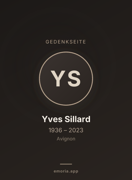 Gedenkportrait von Yves Sillard