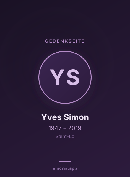 Gedenkportrait von Yves Simon