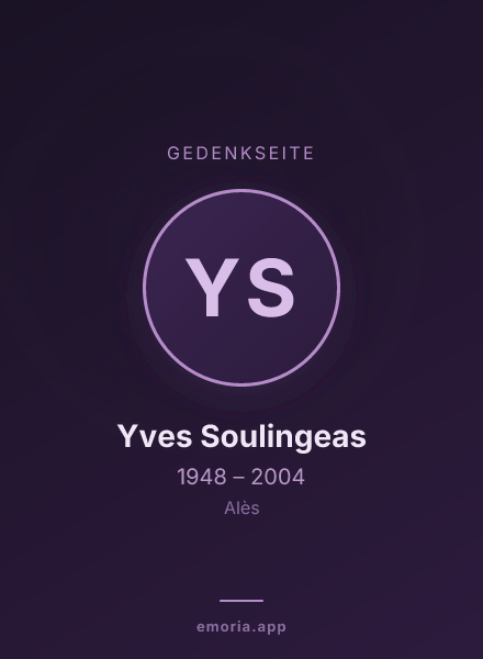 Gedenkportrait von Yves Soulingeas