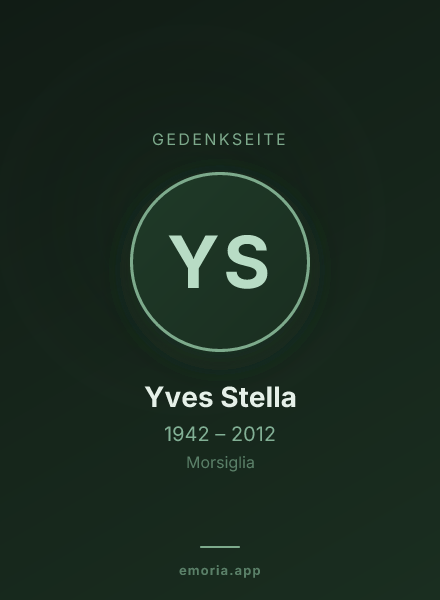 Gedenkportrait von Yves Stella