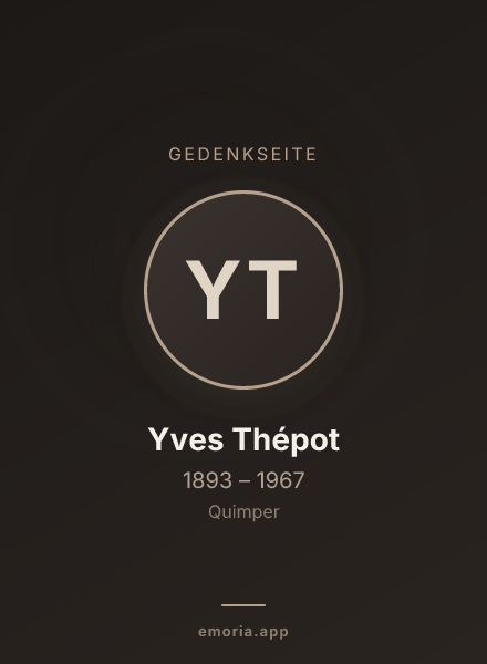 Gedenkportrait von Yves Thépot