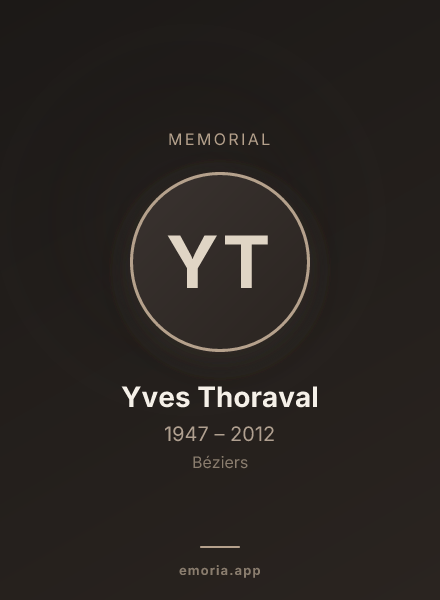 Memorial portrait of Yves Thoraval