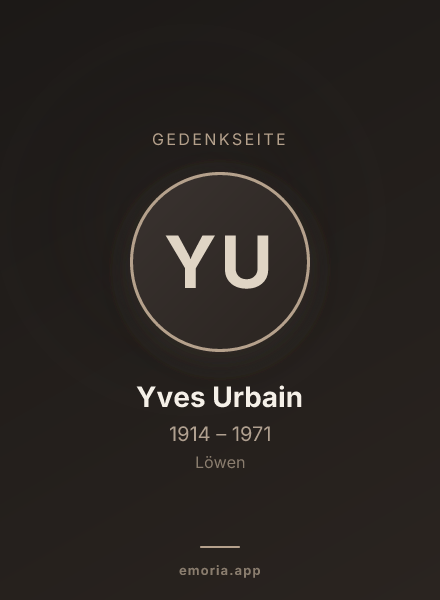 Gedenkportrait von Yves Urbain