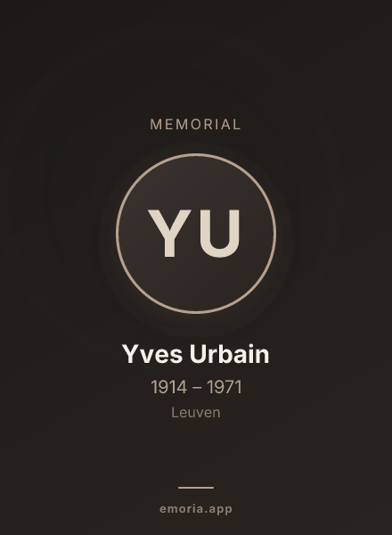 Memorial portrait of Yves Urbain